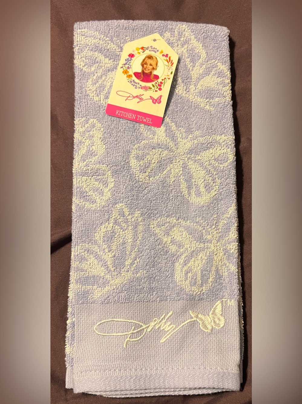 Dolly Parton 🦋 Kitchen Towel~ Purple